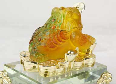 开光琉璃招财金蟾 开光琉璃招财金蟾