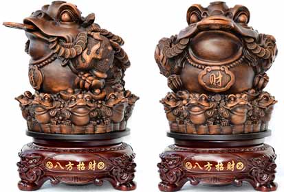 开光红木三脚金蟾摆件 开光红木三脚金蟾摆件